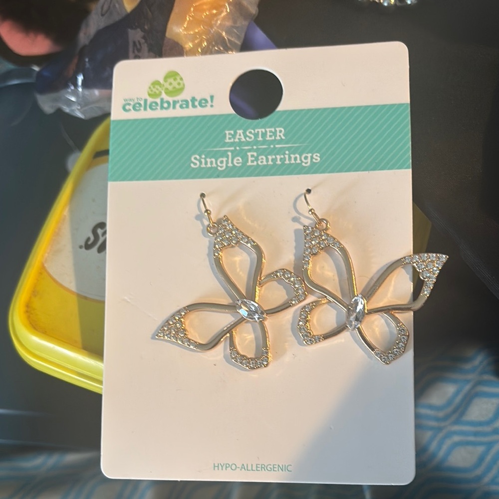 Silver Butterfly Earrings
